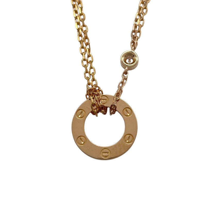カルティエ Cartier ラブサークルネックレス K18PG ピンクサファイア