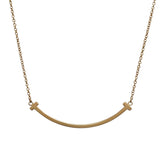 ティファニー TIFFANY＆CO Tスマイルネックレス スモール K18PG ジュエリー