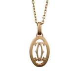 カルティエ Cartier ドゥーブルC ダイヤネックレス K18PG ダイヤモンド ジュエリー