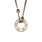 カルティエ Cartier ラブサークルネックレス 2Pダイヤ K18PG ダイヤモンド ジュエリー