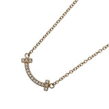 ティファニー TIFFANY＆CO Tスマイルネックレス ミニ K18PG ダイヤモンド ジュエリー