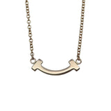 ティファニー TIFFANY＆CO Tスマイルネックレス ミニ K18PG ダイヤモンド ジュエリー