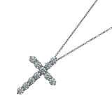 ティファニー TIFFANY＆CO ラージクロスネックレス Pt950 ダイヤモンド ジュエリー