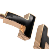 ティファニー TIFFANY＆CO Tワイヤーワイドブレス K18PG オニキス ジュエリー