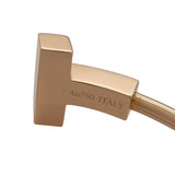 ティファニー TIFFANY＆CO Tワイヤーワイドブレス K18PG オニキス ジュエリー