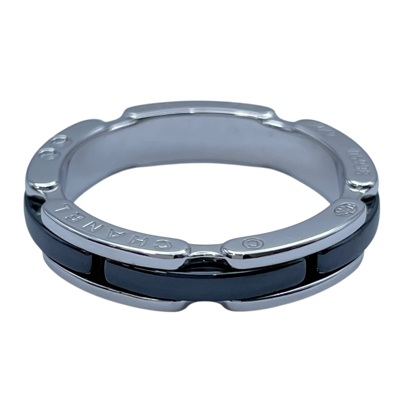 シャネル CHANEL ウルトラリング スモール T55 K18WG ブラック