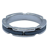 シャネル CHANEL ウルトラリング スモール T55 K18WG ブラックセラミック ジュエリー