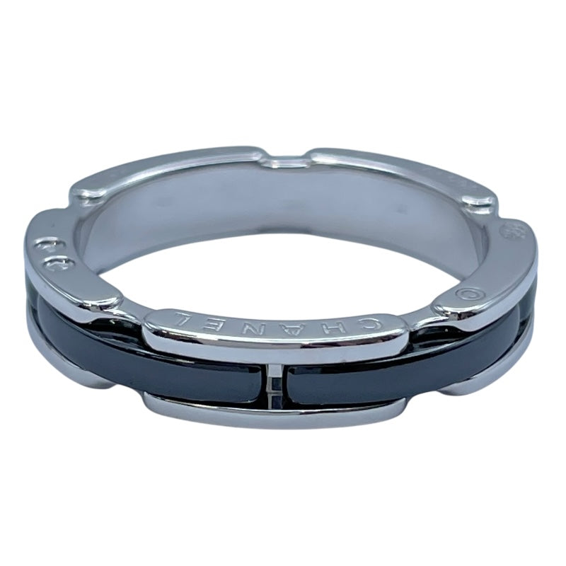 シャネル CHANEL ウルトラリング スモール T55 K18WG ブラック