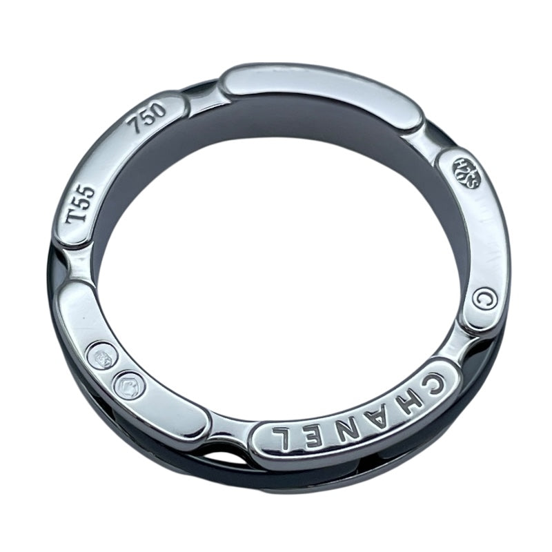シャネル CHANEL ウルトラリング スモール T55 K18WG ブラック