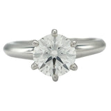 ティファニー TIFFANY＆CO クラシック ソリティアリング プラチナ Pt950 ダイヤモンド ジュエリー