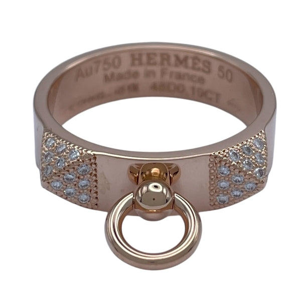 エルメス HERMES コリエドシアンダイヤリング ピンクゴールド Au750 ジュエリー