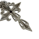 ルビークロスネックレス ホワイトゴールド K18 ルビー ジュエリー