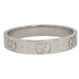 グッチ GUCCI アイコンリング ホワイトゴールド 750WG ダイヤモンド ジュエリー