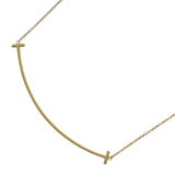 ティファニー TIFFANY＆CO Tスマイルネックレスラージ ゴールド Au750 ジュエリー