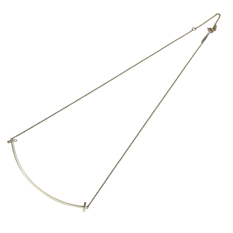 ティファニー TIFFANY＆CO Tスマイルネックレスラージ ゴールド Au750 ジュエリー