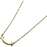 ティファニー TIFFANY＆CO Tスマイルネックレスミニ ゴールド Au750 ジュエリー