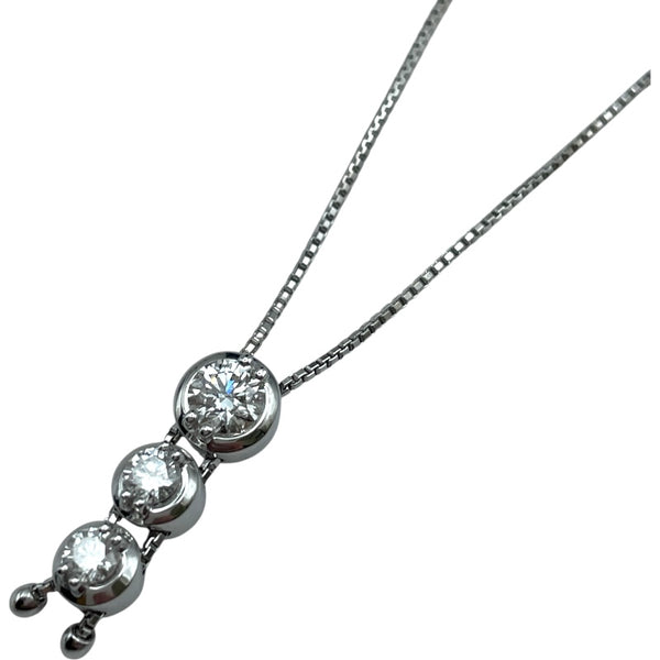 TASAKI K18WG ダイヤモンド0.26ct トリロジー　ネックレス タサキ TASAKI トリロジーネックレス ホワイトゴールド K18WG