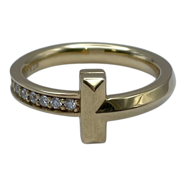 ティファニー TIFFANY＆CO Tワンダイヤリング ゴールド Au750 ジュエリー