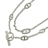 エルメス HERMES シェーヌダンクルファランドールネックレス シルバー Ag925 ジュエリー