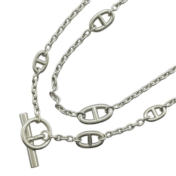 エルメス HERMES シェーヌダンクルファランドールネックレス シルバー