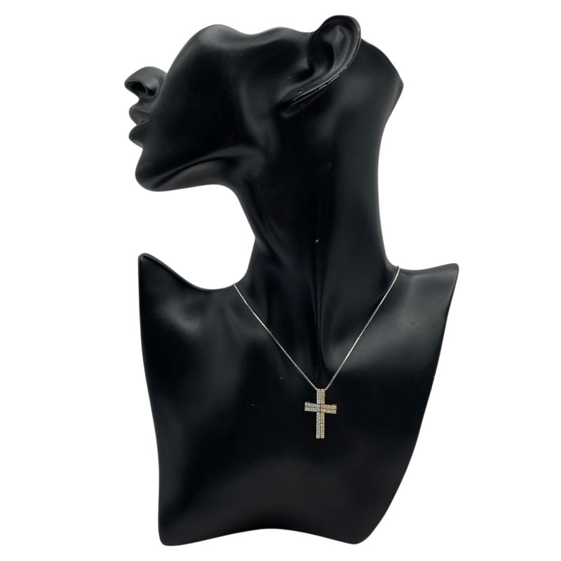 タサキ TASAKI クロスネックレス ゴールドxホワイトゴールド K18 タサキ TASAKI クロスネックレス ゴールドxホワイトゴールド K18