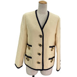 グッチ GUCCI GGジャガードノーカラージャケット 577173 アイボリー ウール レディース その他アウター