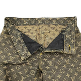 ルイ・ヴィトン LOUIS VUITTON モノグラム総柄デニムパンツ WHPA10CF7 ブラウン コットン メンズ デニムパンツ