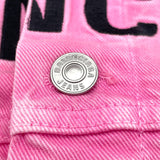 バレンシアガ BALENCIAGA フロントロゴデニムジャケット 594386 ピンク デニム メンズ デニムジャケット