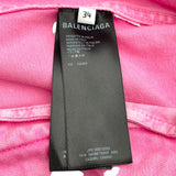 バレンシアガ BALENCIAGA フロントロゴデニムジャケット 594386 ピンク デニム メンズ デニムジャケット