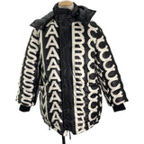 マークジェイコブス MARC JACOBS ロゴ総柄パファージャケット V231M16FA22 ブラック ポリエステル メンズ ダウンジャケット