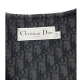 クリスチャン・ディオール Christian Dior オブリークノーカラーコート 310M67A1375 ブラック ウール レディース ノーカラージャケット