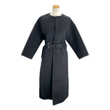 クリスチャン・ディオール Christian Dior オブリークノーカラーコート 310M67A1375 ブラック ウール レディース ノーカラージャケット