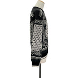 ドルチェ＆ガッバーナ Dolce & Gabbana DGロゴ総柄スウェットシャツ G90W6T ブラック コットン メンズ スウェット