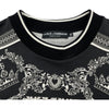 ドルチェ＆ガッバーナ Dolce & Gabbana DGロゴ総柄スウェットシャツ G90W6T ブラック コットン メンズ スウェット