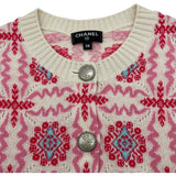 シャネル CHANEL カシミヤニットカーディガン P55789 ピンク カシミヤ レディース カーディガン