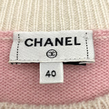 シャネル CHANEL ココマーク刺繍カシミヤニットセーター P76459 ピンク カシミヤ レディース セーター