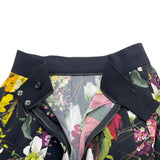 ドルチェ＆ガッバーナ Dolce & Gabbana 花柄プリーツロングスカート F4A3BT-FSATG-H ブラック シルク レディース ロングスカート