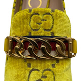 グッチ GUCCI GGベルベットパンプス 525082 イエロー ベロア レディース パンプス