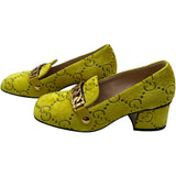 グッチ GUCCI GGベルベットパンプス 525082 イエロー ベロア レディース パンプス