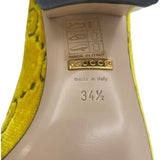 グッチ GUCCI GGベルベットパンプス 525082 イエロー ベロア レディース パンプス