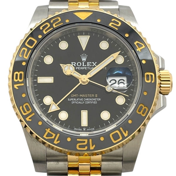 ロレックス ROLEX GMTマスター2 126713GRNR ブラック K18/SS 自動巻き メンズ 腕時計