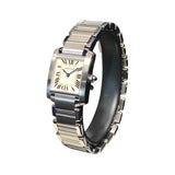 カルティエ Cartier タンクフランセーズSM W51008Q3 ホワイト ステンレススチール クオーツ レディース 腕時計
