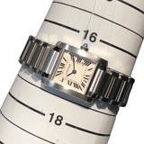 カルティエ Cartier タンクフランセーズSM W51008Q3 ホワイト ステンレススチール クオーツ レディース 腕時計