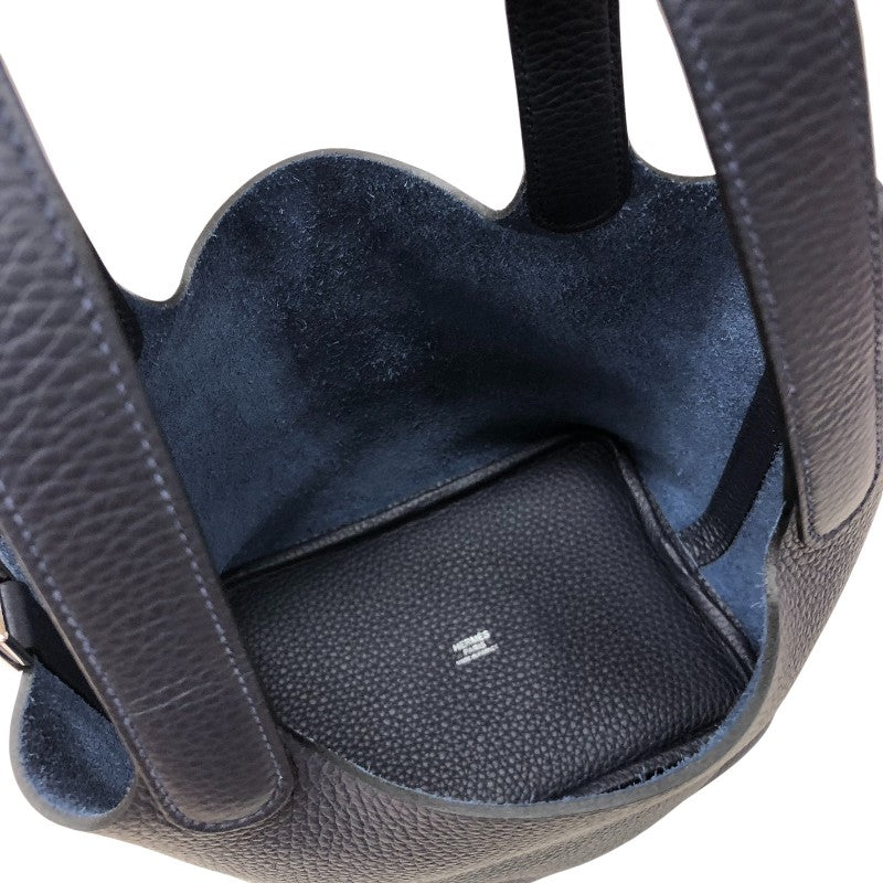 エルメス HERMES ピコタンロックPM K刻 ブルーニュイ シルバー金具