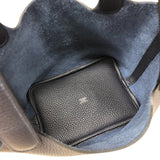 エルメス HERMES ピコタンロックPM K刻 ブルーニュイ シルバー金具 トリヨン レディース ハンドバッグ