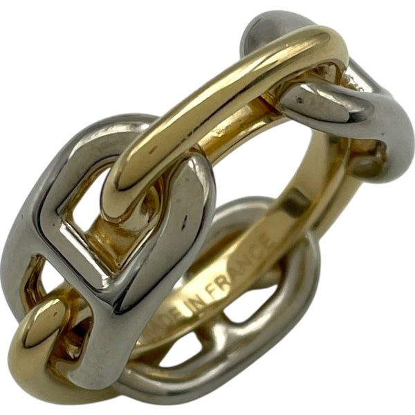 エルメス HERMES ルガデスカーフリング GD・SV メタル レディース