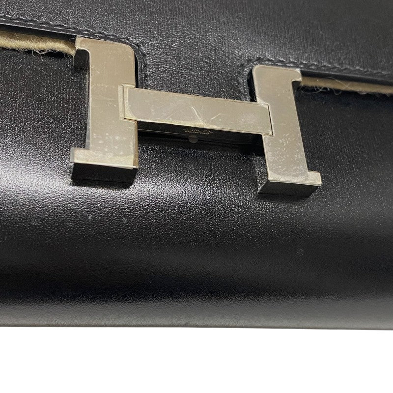 エルメス HERMES コンスタンストゥーゴー W刻印 ブラック シルバー金具 ボックスカーフ レディース ショルダーバッグ エルメス HERMES コンスタンストゥーゴー W刻印 ブラック シルバー金具
