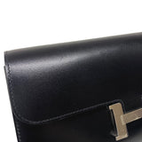 エルメス HERMES コンスタンストゥーゴー W刻印 ブラック シルバー金具 ボックスカーフ レディース ショルダーバッグ