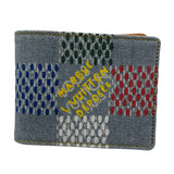 ルイ・ヴィトン LOUIS VUITTON ポルトフォイユ・ミュルティプル N00186 デニム ダミエデニム・LVバーズ メンズ 二つ折り財布