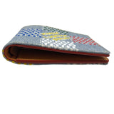 ルイ・ヴィトン LOUIS VUITTON ポルトフォイユ・ミュルティプル N00186 デニム ダミエデニム・LVバーズ メンズ 二つ折り財布